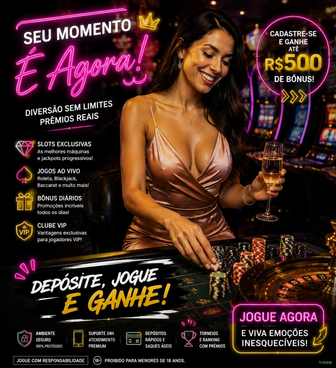 Promoções e bônus exclusivos da toppg